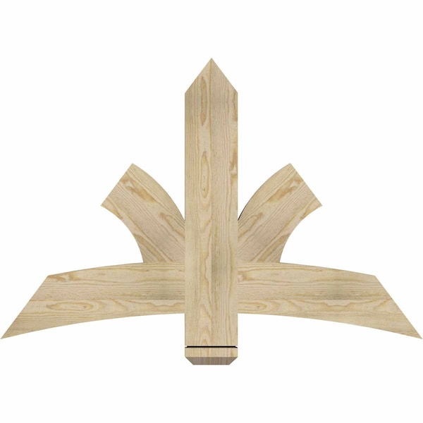 Ekena Millwork Davenport Rough Sawn Timber Gable Bracket, Douglas Fir, 48"W x 32"H x 2"D x 6"F, 16/12 Pitch GBW048X32X0206DAV00RDF - main